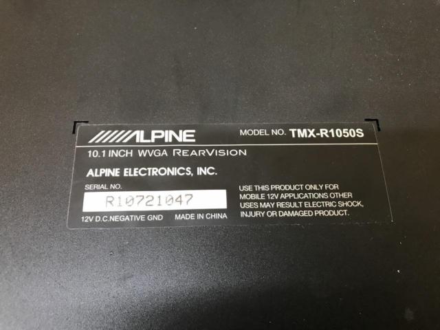ALPINE TMX-R1050S 10.1インチフリップダウンモニター