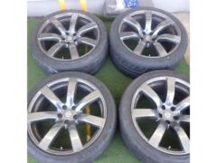 【ホイールのみ4本】【日産純正】35GT-R前期純正 RAYS製ホイール前後サイズ違い【フロント:9.5Jx20+45/リア:10.5Jx20+25/114.3-5H】