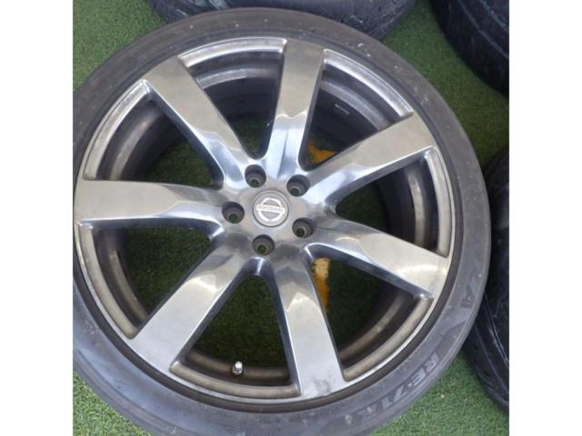 【ホイールのみ4本】【日産純正】35GT-R前期純正 RAYS製ホイール前後サイズ違い【フロント:9.5Jx20+45/リア:10.5Jx20+25/114.3-5H】
