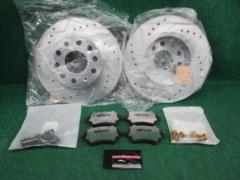 Power Stop Z23リアカーボンファイバーセラミックブレーキパッド + リア エボリューション ドリル & スロットローター セット