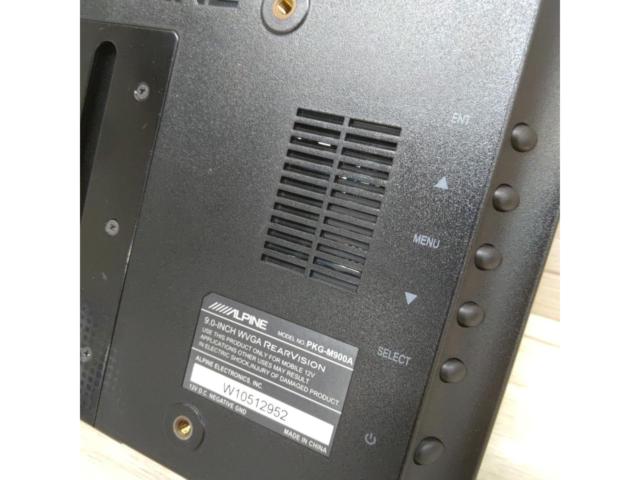 【ワケアリ】ALPINE PKG-M900A 9インチリアビジョン WVGAモニター  ※本体のみ