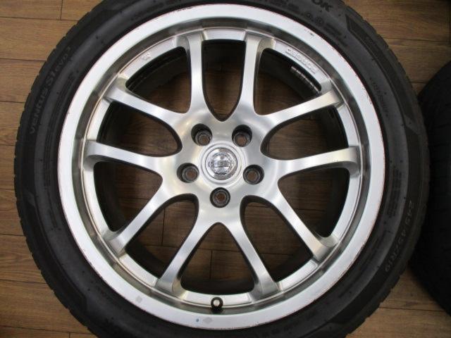 ★ハミ出し注意!!★NISSAN スカイラインクーペ/V36 純正OP RAYS製鍛造ホイール + HANKOOK Ventus S1 evo3(2023年製造)