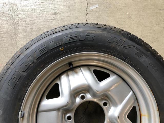 【スズキ純正】 JA11ジムニー純正スチールホイール+【BRIDGESTONE】DUELER H/T684