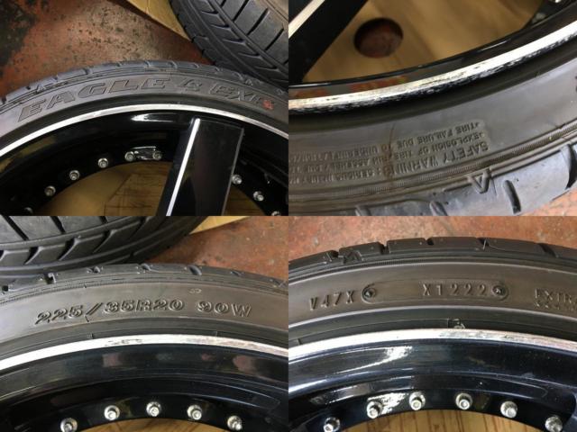 ☆ローダウン ハイエースに☆PANDRA(パンドラ)LUGTEC(ラグテック) STREGA+GOODYEAR EAGLE LS EXE 225/35-20 90W 4本セット