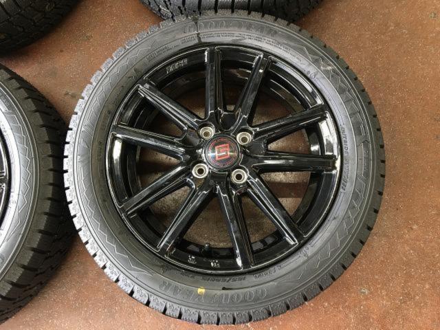 ☆未使用タイヤ付☆ KYOHO(共豊) SEIN(ザイン) SS BLACK EDITION  + GOODYEAR(グッドイヤー) ICE NAVI8 165/60-15