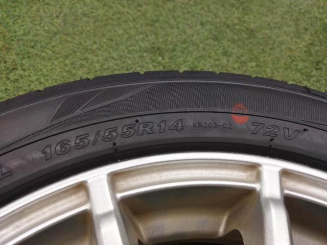 [L880系コペンなど!] 【タイヤラベル付きセット!】 Sマーク 12本スポーク + KENDA KENETICA ECO KR203 165/55R14 2026年モデル