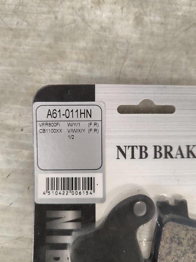 NTB BRAKE PAD A61-011HN VFR800Fi/W/Y/1(F.R)/CB1100XX/V/W/X/Y(F.R)