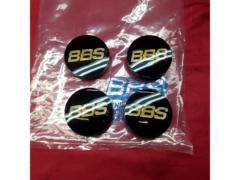 【BBS】センターキャップオーナメント 4枚 黒(ブラック)×金(ゴールド)