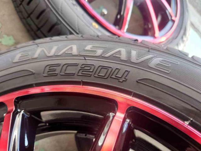【新品特価!】MARUKA SERVICE  SCHENEDER RK10-K(レッド)  + DUNLOP ENASAVE EC204 155/65R14 4本セット