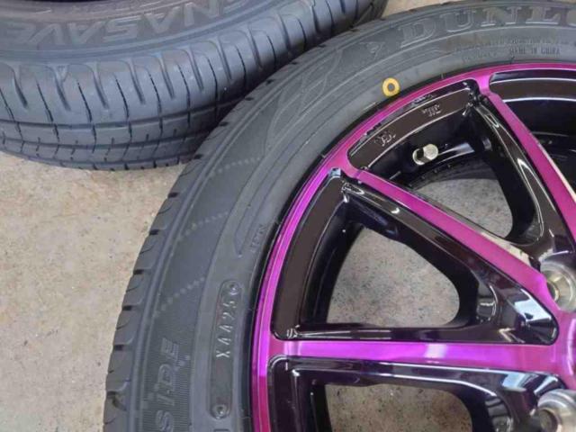 【新品特価!】MARUKA SERVICE SCHNEDER RX-10K(パープル)   + DUNLOP ENASAVE EC204 155/65R14 4本セット