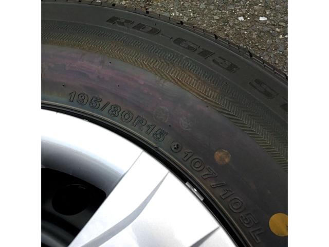 【当時の納車外し品】トヨタ純正 200系ハイエース純正スチールホイール+BRIDGESTONE ECOPIA RD-613
