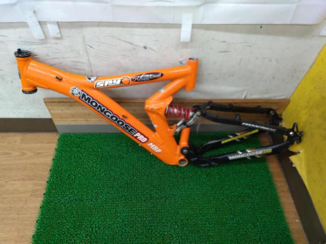 ※フレーム可動部固着 MONGOOSE PRO NX DUAL 27.5インチ アルミフルサスMTBフレーム オレンジ サイズS