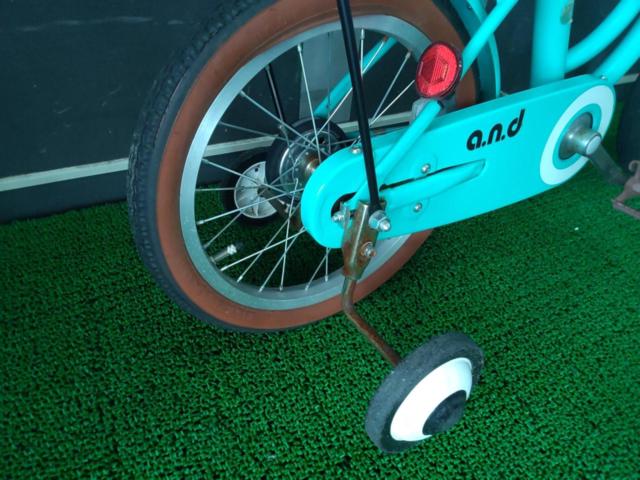 a.n.designworks 16インチ シングルギア キッズサイクル グリーン※タイヤ劣化・変形