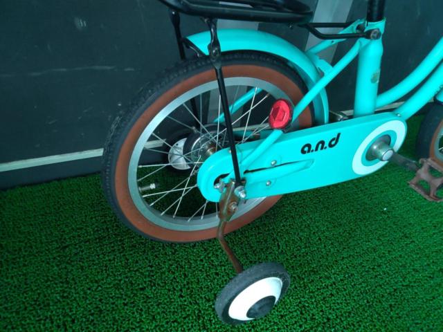 a.n.designworks 16インチ シングルギア キッズサイクル グリーン※タイヤ劣化・変形