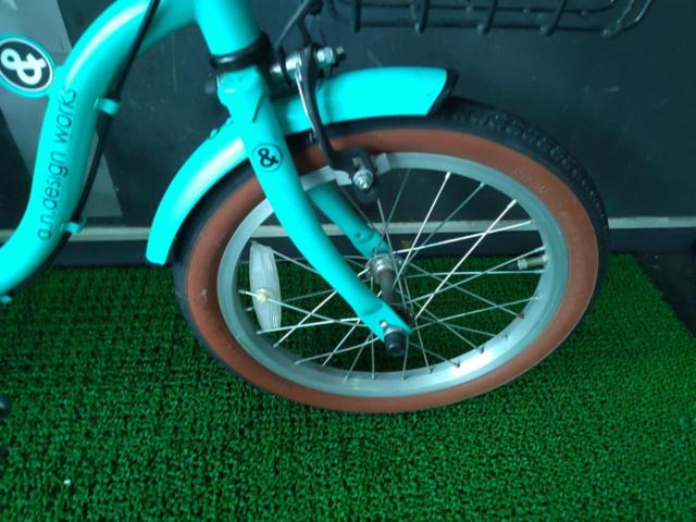 a.n.designworks 16インチ シングルギア キッズサイクル グリーン※タイヤ劣化・変形
