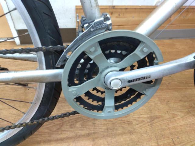 ※要修理 BRIDGESTONE モデル名不明 1995年頃モデル?? 26インチ 3×7S スチール クロスバイク シルバー