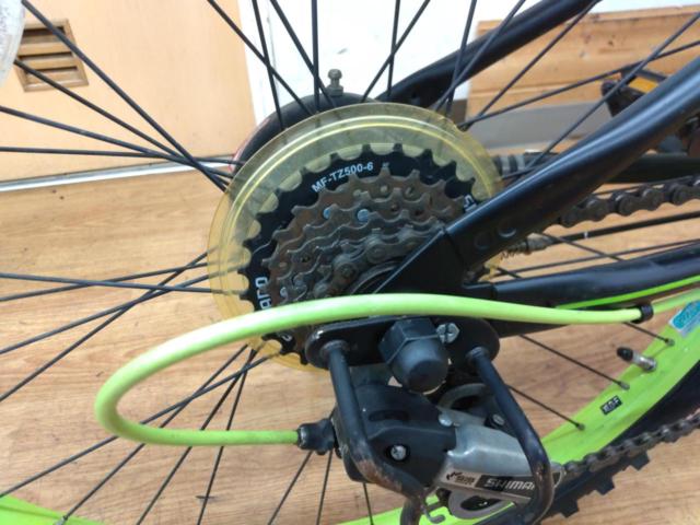 ※前カゴ割れ小有り DAIWA ELEBITS 24インチ 外装6段変速 キッズサイクル ブラック