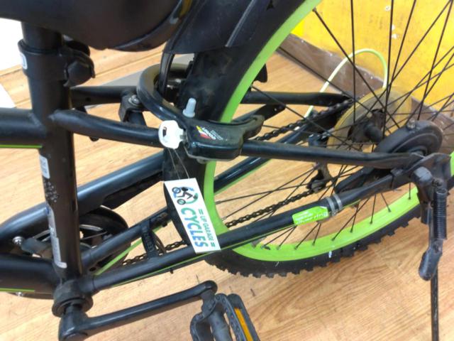 ※前カゴ割れ小有り DAIWA ELEBITS 24インチ 外装6段変速 キッズサイクル ブラック