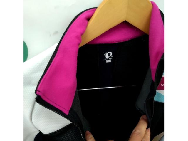 Mサイズ PEARL IZUMI 裏起毛サイクルジャケット ブラック/ホワイト