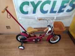PEOPLE いきなり自転車 12インチ シングルギア 補助ハンドル付きキッズサイクル レッド