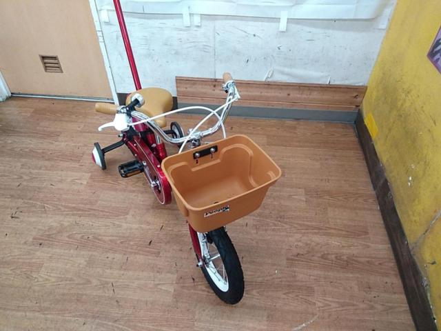 PEOPLE いきなり自転車 12インチ シングルギア 補助ハンドル付きキッズサイクル レッド