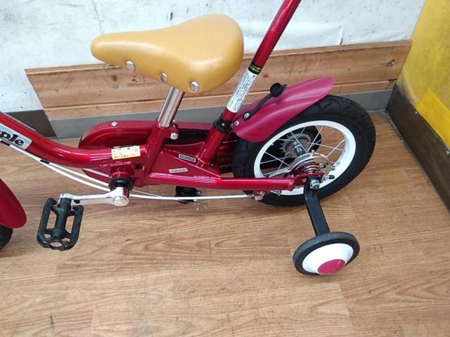 PEOPLE いきなり自転車 12インチ シングルギア 補助ハンドル付きキッズサイクル レッド