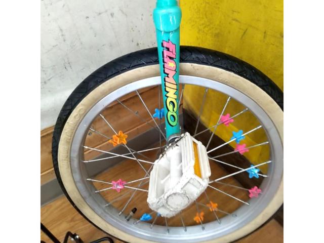 ※スタンド付属 ミヤタ FLAMINGO 18インチ 一輪車 グリーン