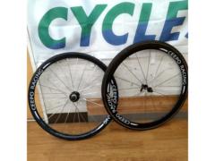 ※前のみタイヤおまけ CEEPO RACING 2009年頃?モデル 40mmハイトカーボンチューブラーホイール 前後セット