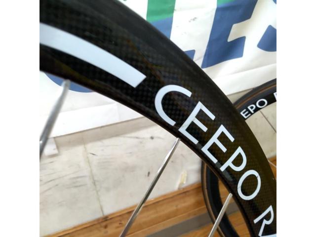 ※前のみタイヤおまけ CEEPO RACING 2009年頃?モデル 40mmハイトカーボンチューブラーホイール 前後セット