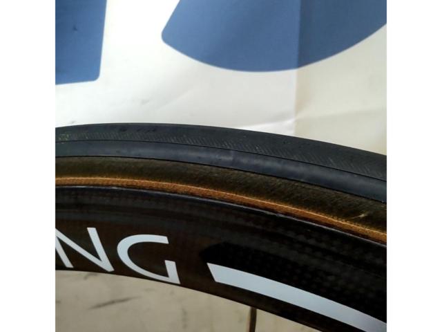 ※前のみタイヤおまけ CEEPO RACING 2009年頃?モデル 40mmハイトカーボンチューブラーホイール 前後セット