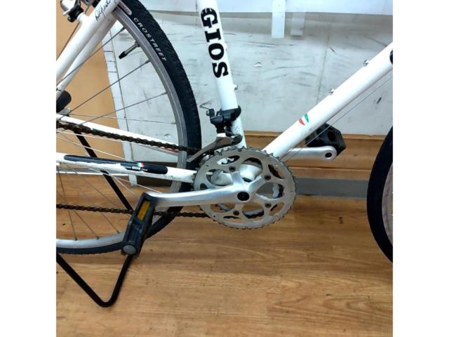 ※レストアベース 仮固定部品散見され現状走行不可 GIOS VIAGGIO 2013年頃モデル 700×28C 2×9S クロモリシクロクロスバイク ホワイト
