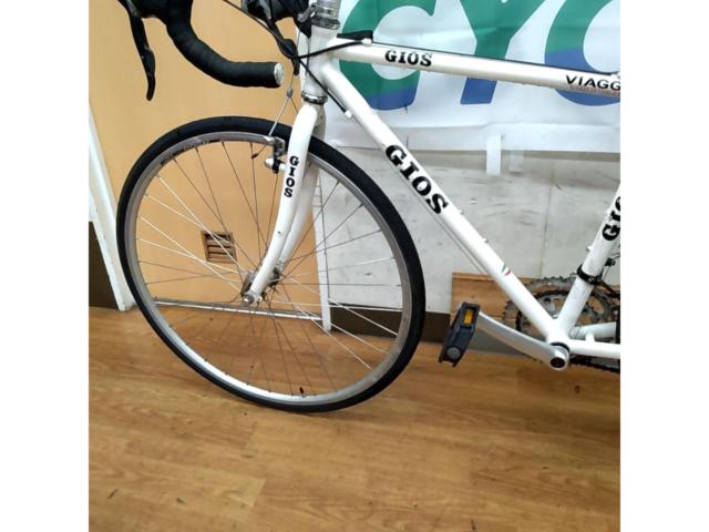 ※レストアベース 仮固定部品散見され現状走行不可 GIOS VIAGGIO 2013年頃モデル 700×28C 2×9S クロモリシクロクロスバイク ホワイト