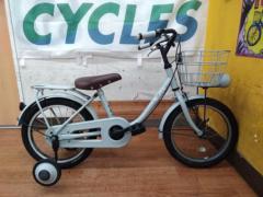 ※補助輪付属 BRIDGESTONE bikke BKM16 16インチ シングルギア キッズサイクル グレー