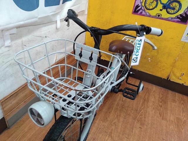 ※補助輪付属 BRIDGESTONE bikke BKM16 16インチ シングルギア キッズサイクル グレー