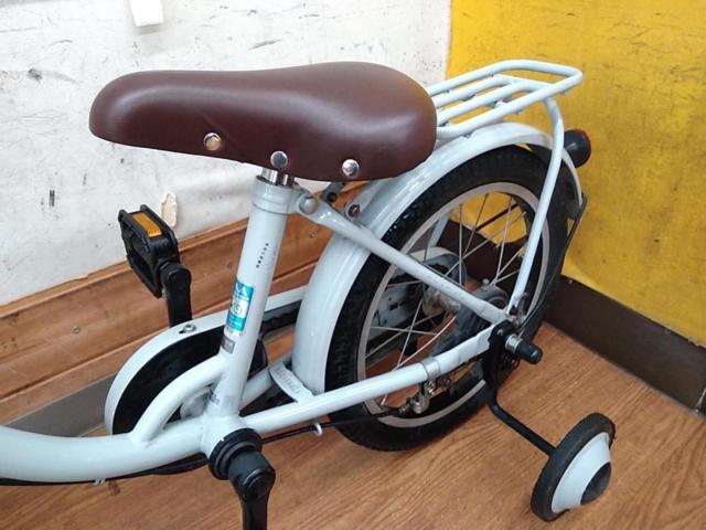 ※補助輪付属 BRIDGESTONE bikke BKM16 16インチ シングルギア キッズサイクル グレー