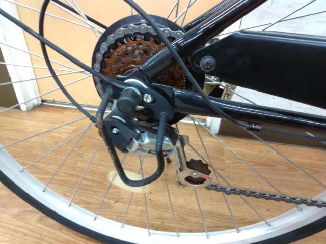 丸石サイクル APASCH LITE 27×1-3/8 外装6段変速 シティサイクル ブラック
