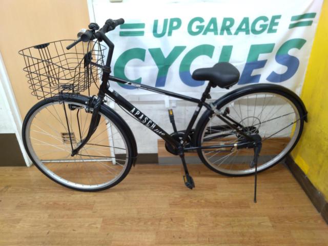 丸石サイクル APASCH LITE 27×1-3/8 外装6段変速 シティサイクル ブラック