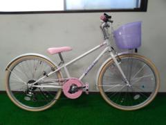 ※ベル･リフレクター付き アイデス cheery 24×1-3/8インチ 外装6段変速 キッズ自転車 ホワイト