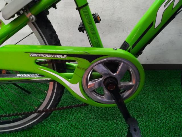 サギサカ AMERICAN EAGLE STREET CBT 24×1-3/8インチ 外装6段変速 キッズ自転車 グリーン※ライト点灯不良、変速不良