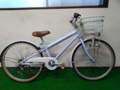 玉越工業 MAHALO Jr 24×1-3/8インチ 外装6段変速 キッズ自転車 スカイブルー ※Rフェンダー折損