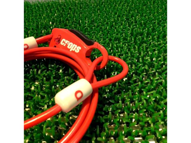 CROPS 3桁ダイアル式 ワイヤーロック レッド