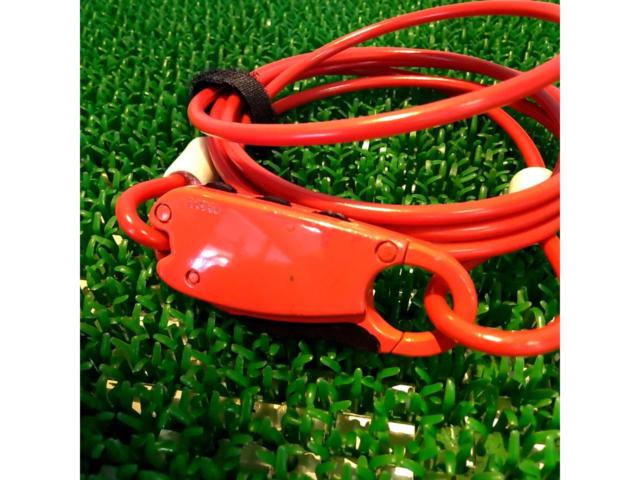 CROPS 3桁ダイアル式 ワイヤーロック レッド