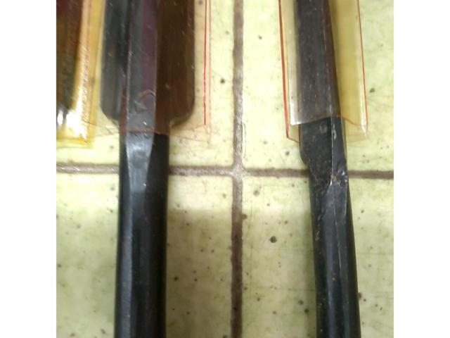 【メーカー不明】黒檀柄? 鑿 ノミ 9本セット