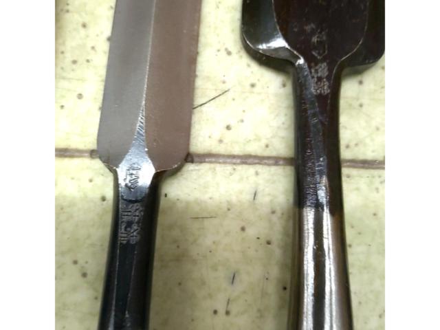 【メーカー不明】黒檀柄? 鑿 ノミ 9本セット