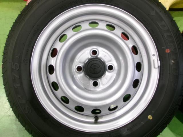 【新車外し品!】TOYOTA 160系 プロボックスバン純正スチールホイール + DUNLOP SP175L