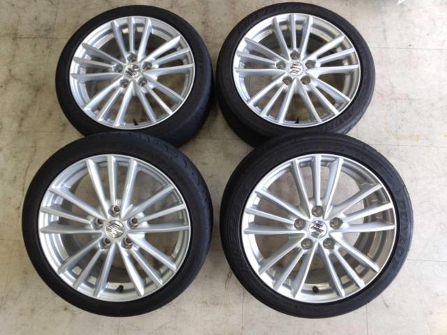 【スズキ】 ZC32S前期スイフトスポーツ純正ホイール＋【DUNLOP】DIREZZA ZⅢ