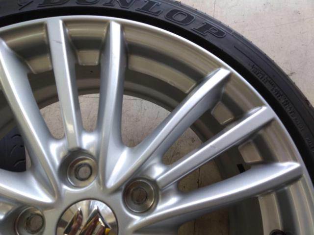 【スズキ】 ZC32S前期スイフトスポーツ純正ホイール+【DUNLOP】DIREZZA ZⅢ