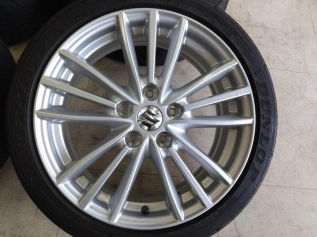 【スズキ】 ZC32S前期スイフトスポーツ純正ホイール+【DUNLOP】DIREZZA ZⅢ