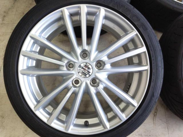 【スズキ】 ZC32S前期スイフトスポーツ純正ホイール+【DUNLOP】DIREZZA ZⅢ