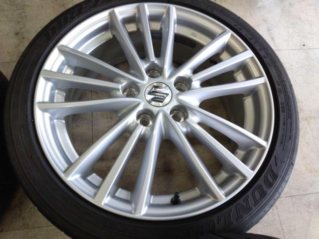 【スズキ】 ZC32S前期スイフトスポーツ純正ホイール+【DUNLOP】DIREZZA ZⅢ